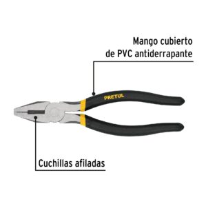Pinza de electricista 8" Pretul