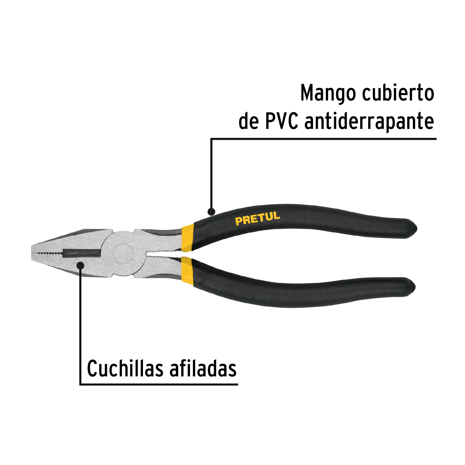 Pinza de electricista 8" Pretul