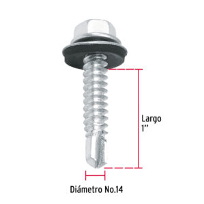 Pija hexagonal punta broca rondana 1