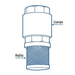 Pichancha tipo check de laton inoxidable 1"