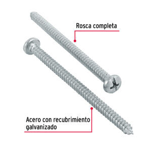 Pija para lamina, #10 x 3", bolsa con 150 piezas