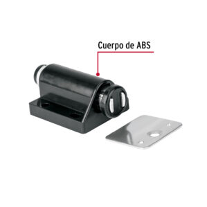 Piston Magnetico para puerta / cajon, negro. Hermex
