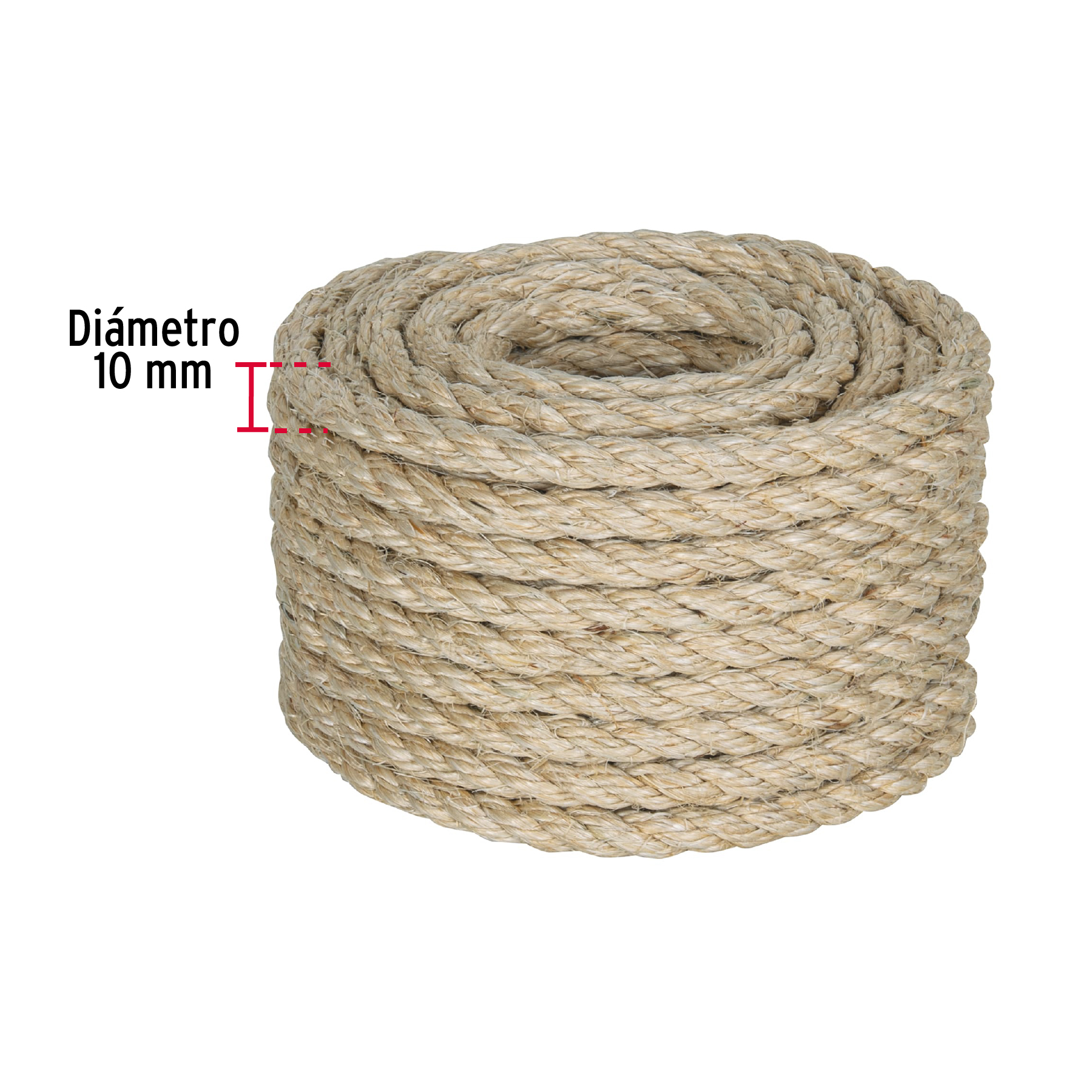 Cuerda Piola de Sisal de 10mm x 15m Natural