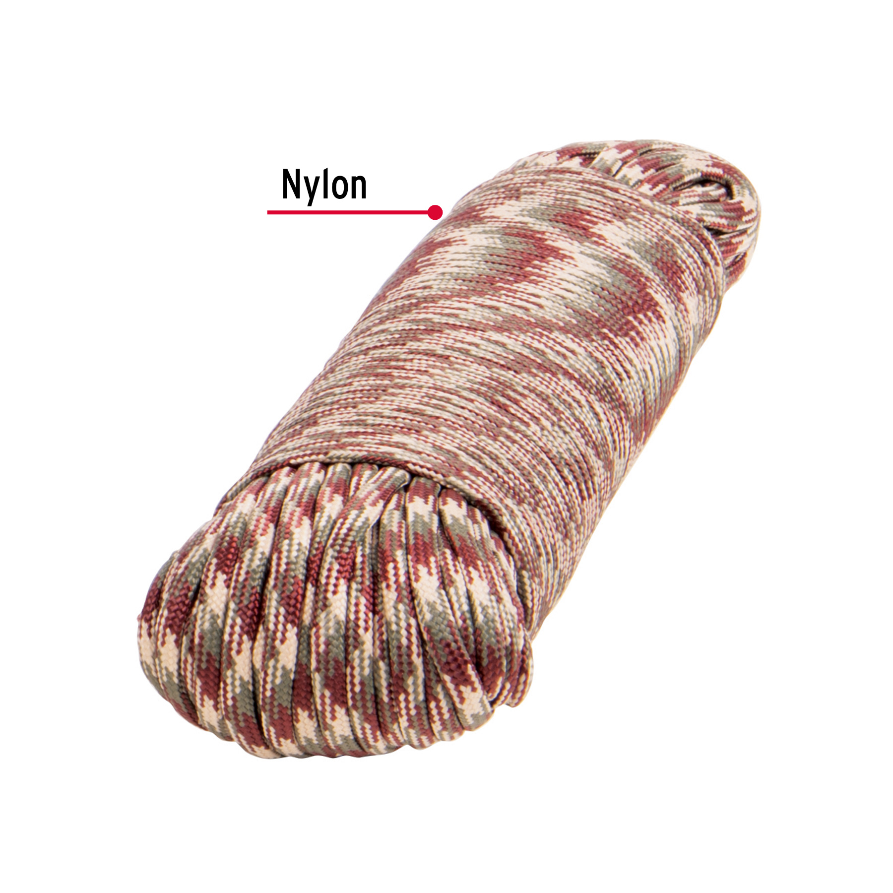 Piola de Nylon Paracord 4mm de 30m Color Camo