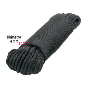 Piola de Nylon Paracord 4mm de 30m Negro