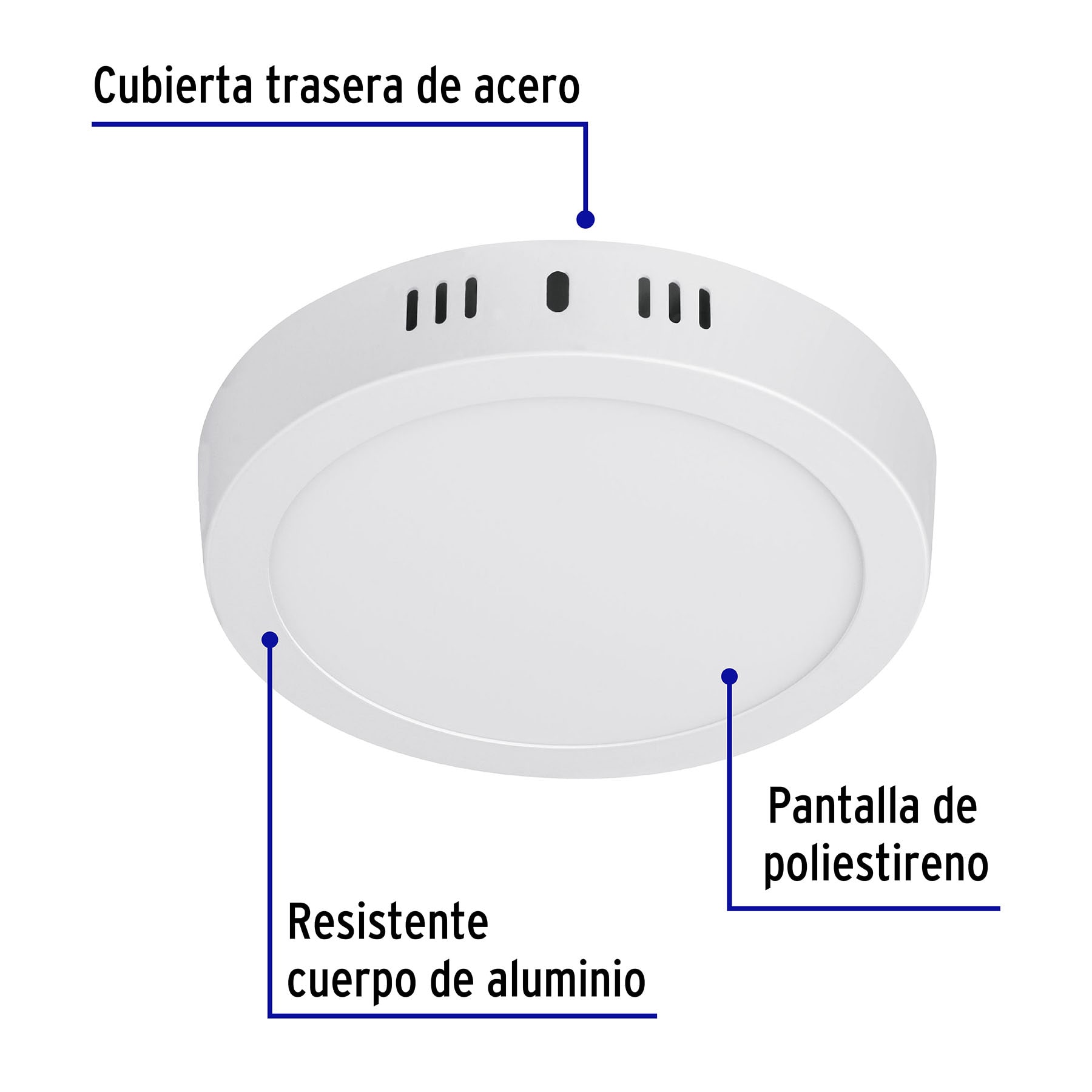 Lampara de LED 12w de Sobreponer luz de dia