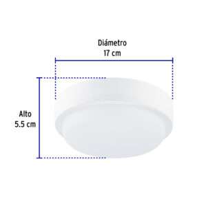 Lampara de LED 15w de Sobreponer luz de dia Redondeado