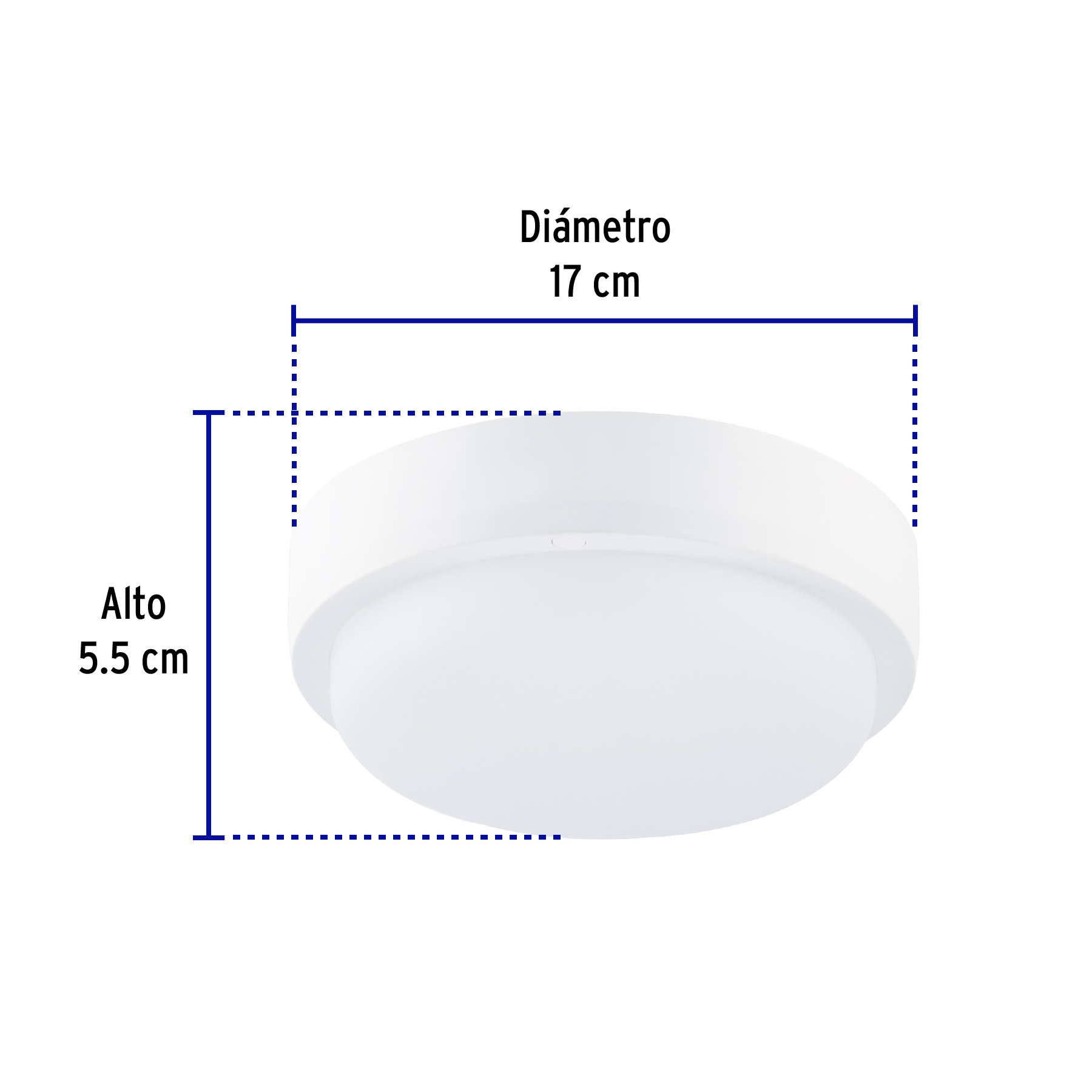 Lampara de LED 15w de Sobreponer luz de dia Redondeado