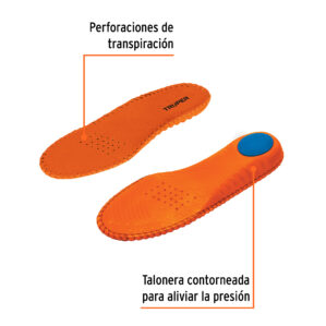Plantillas memory foam para zapato tenis seguridad del 23