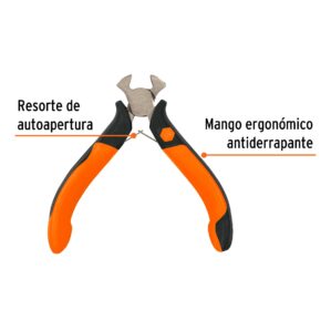 Pinza miniatura tipo tenaza 4", mango comfort grip