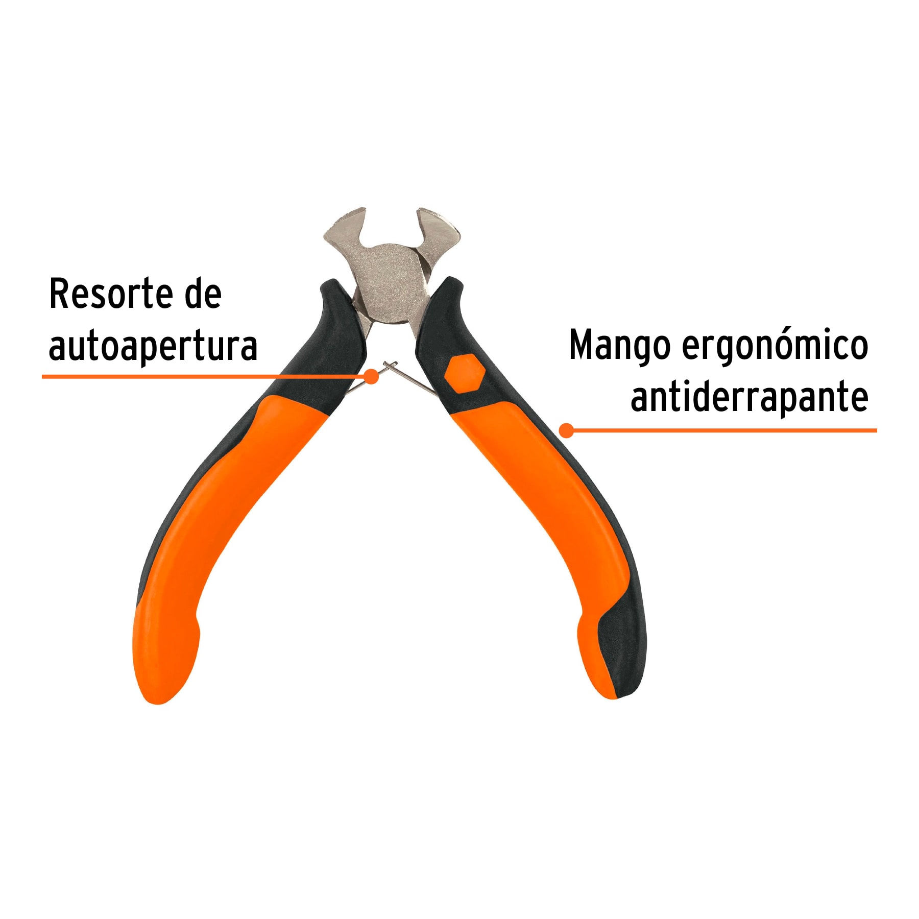 Pinza miniatura tipo tenaza 4", mango comfort grip