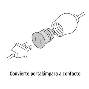 Adaptador socket de portalampara a contacto