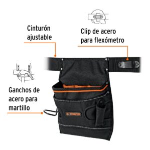 Porta herramientas de poliester 7 compartimentos