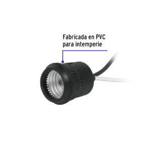 Portalampara con Cable socket de PVC para intemperie