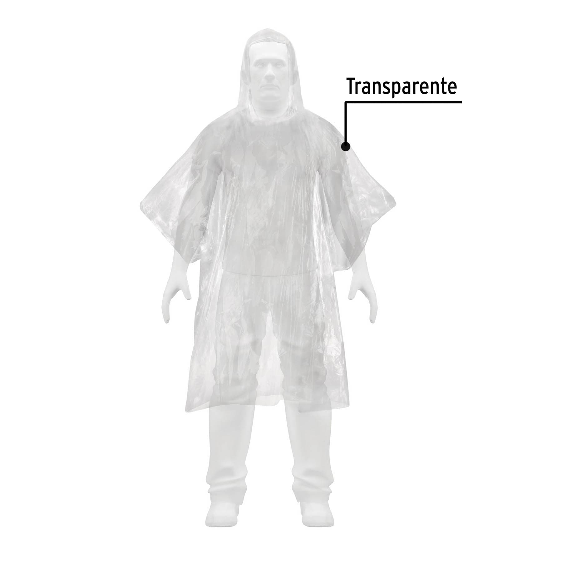 Impermeable Poncho desechable Unitalla Pretul