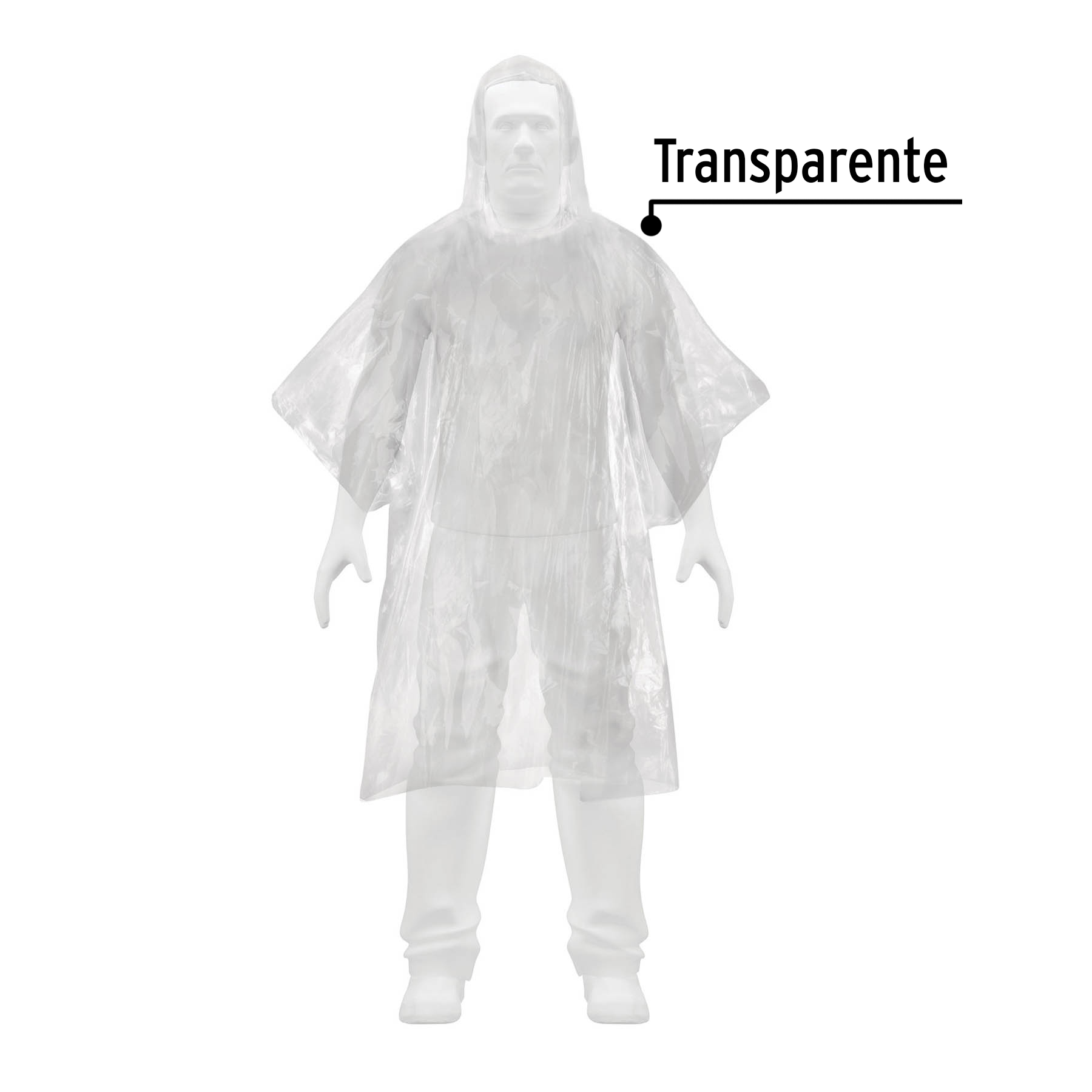 Impermeable Poncho desechable Unitalla Pretul