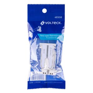 Portalampara de plastico, base G13 bipin, 2 pzas, Volteck