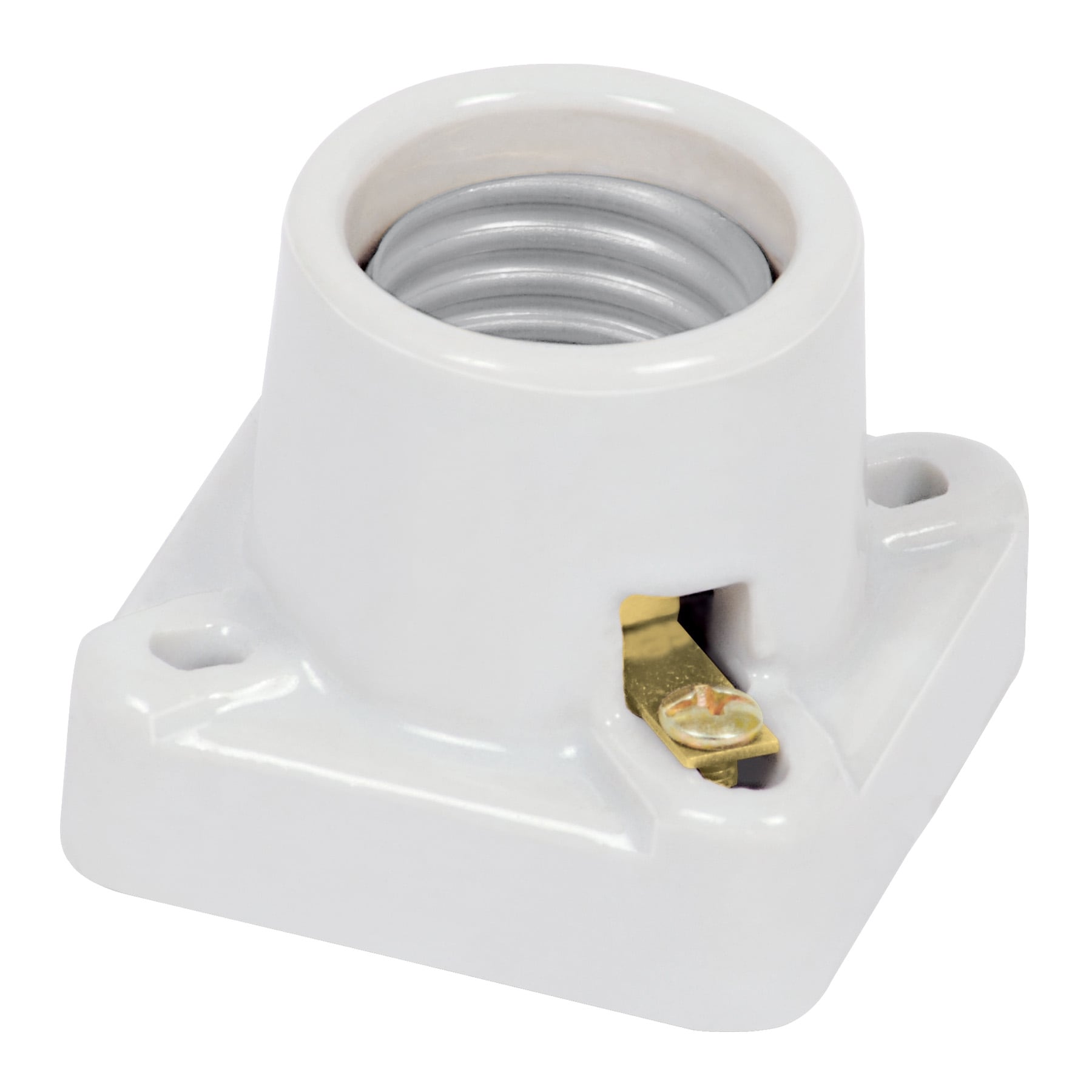 Portalampara de porcelana cuadrado Volteck