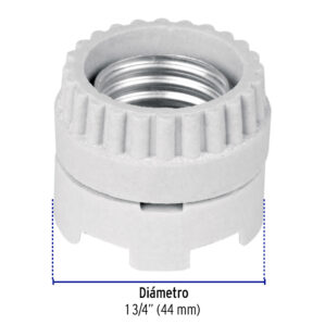 Portalampara de porcelana, tipo anuncio, Volteck