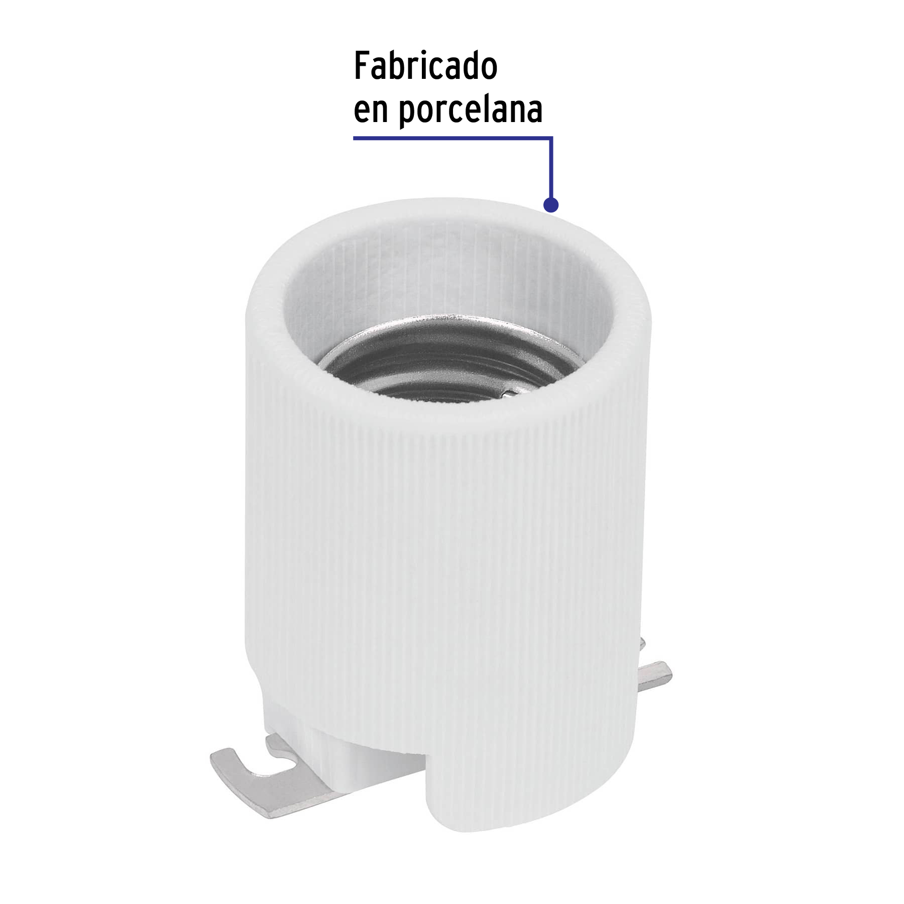 Portalampara socket de porcelana base tipo Mogul (E39) Volteck