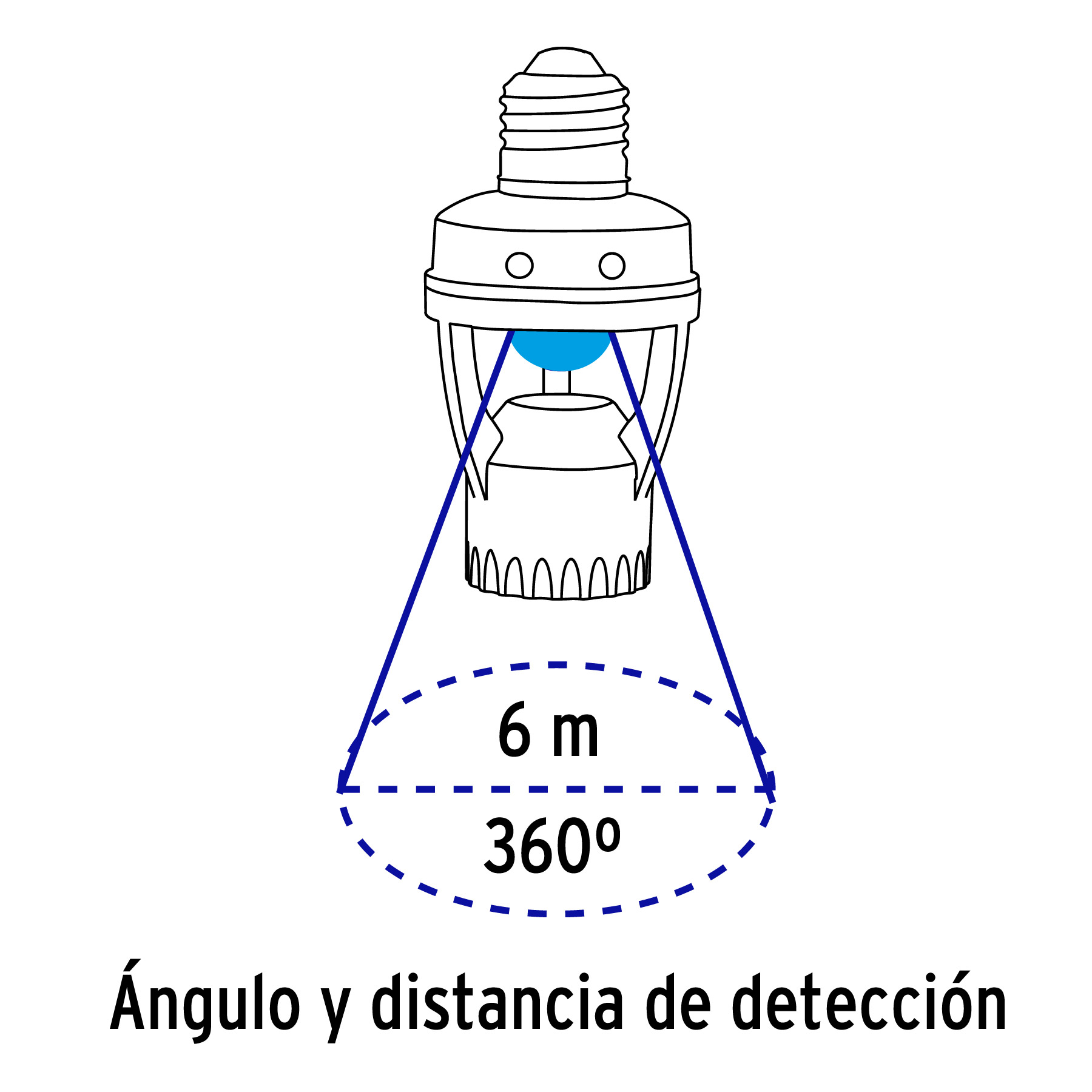 Portalampara socket con sensor de movimiento 360°