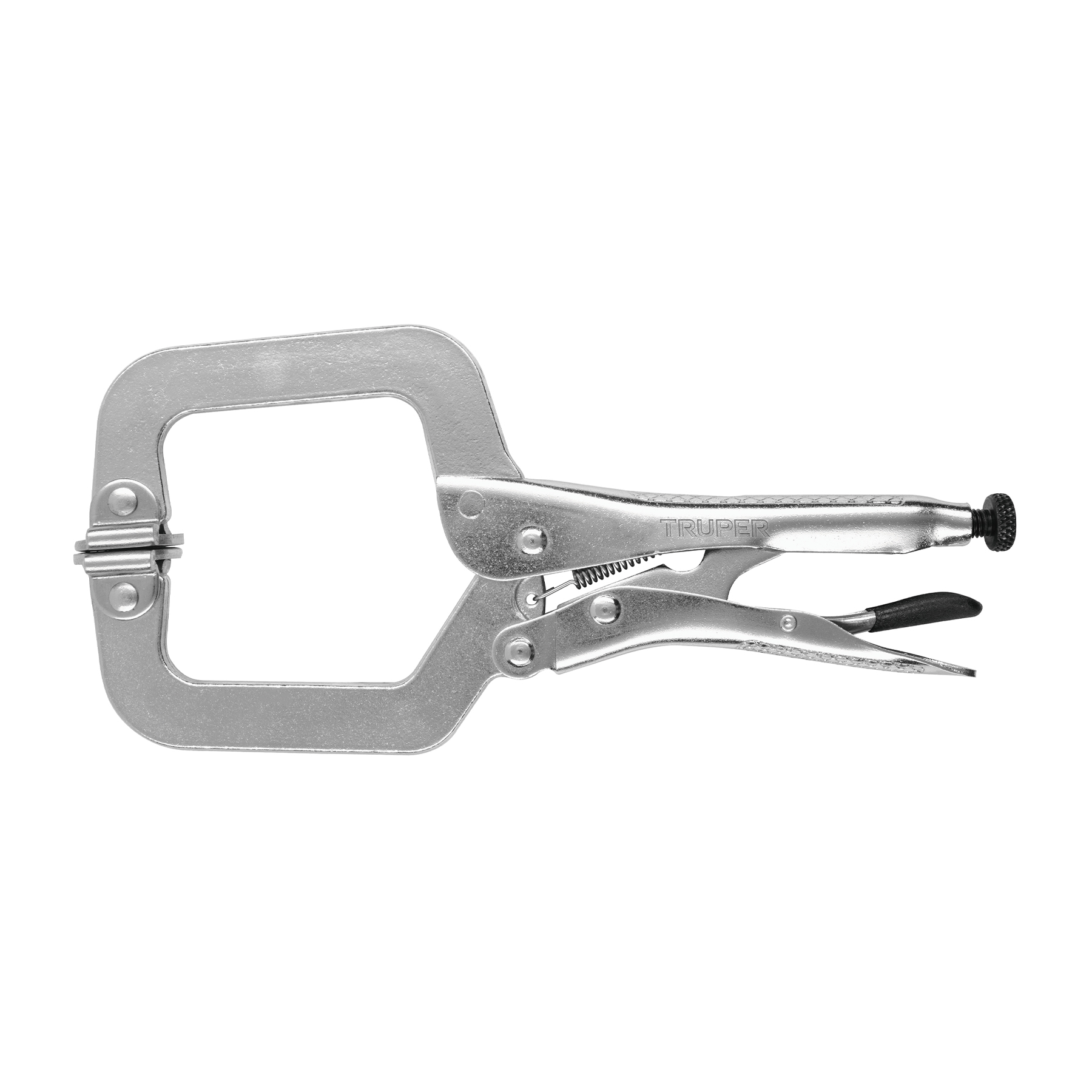 Pinza de presion tipo "C" de 9" con mordaza autoajustable