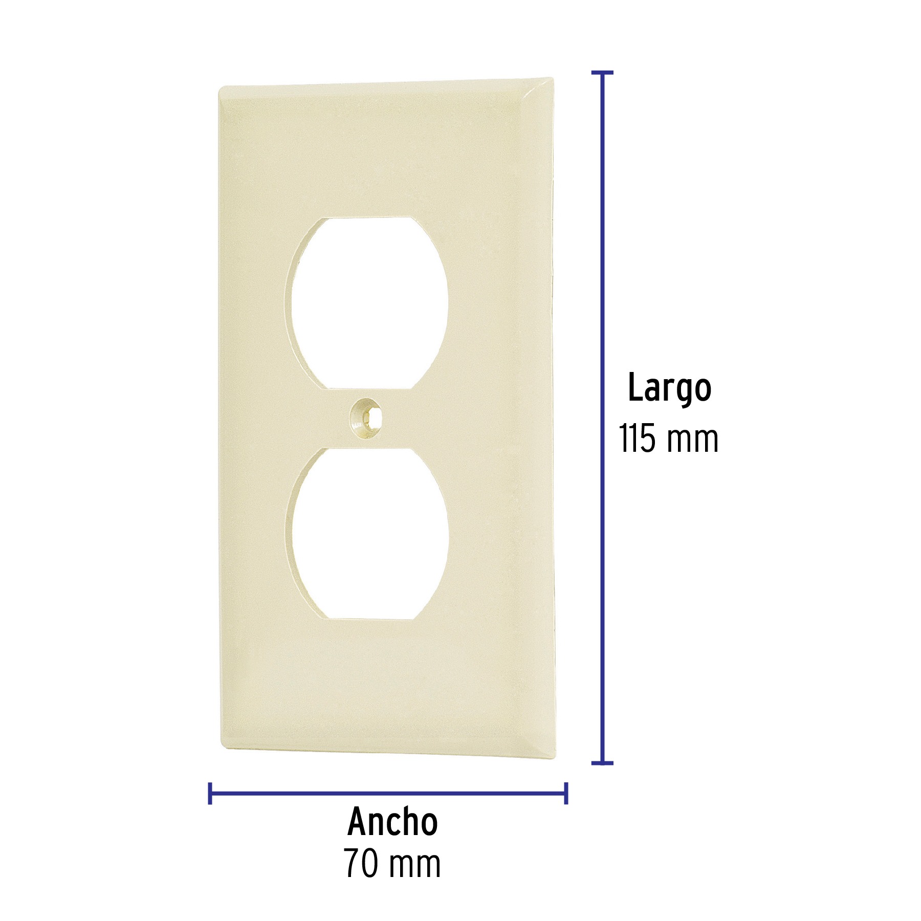 Placa duplex de ABS linea Standard