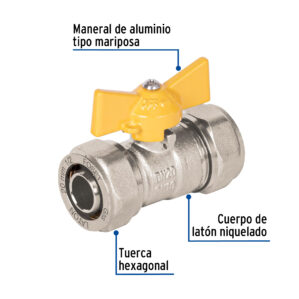 Valvula esfera para PE AL PE 1/2