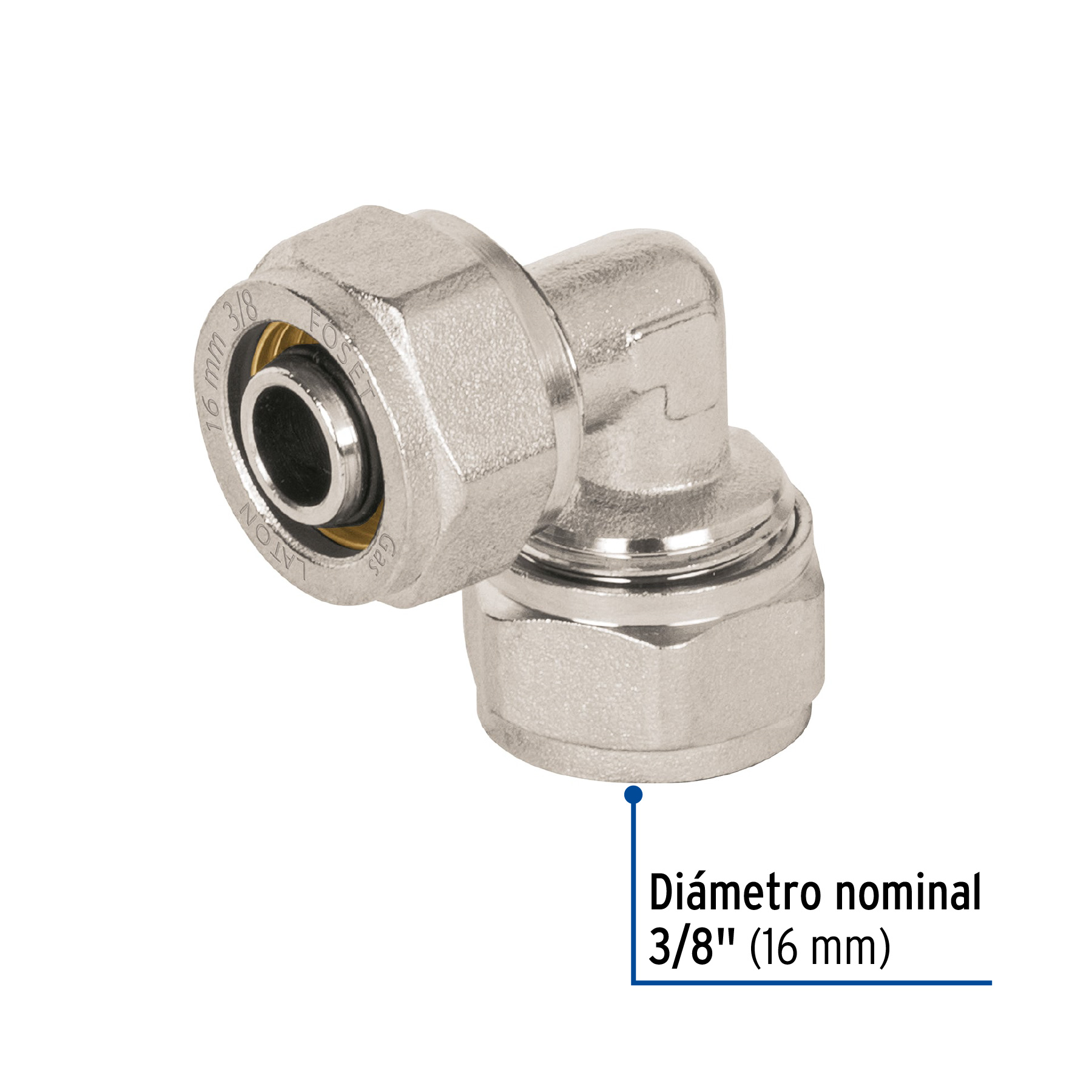 Codo 90° para PEALPE 3/8" Foset