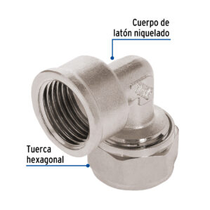 Codo 90° para PEALPE, 3/8', con rosca hembra, Foset