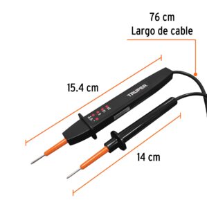 Probador de voltaje y polaridad 6,12 y 24vdc