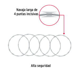 Rollo de Pua Concertina Alta Seguridad Cobertura 8m 45cm Diametro