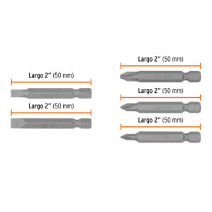 Pack de 5 puntas combinadas de 2