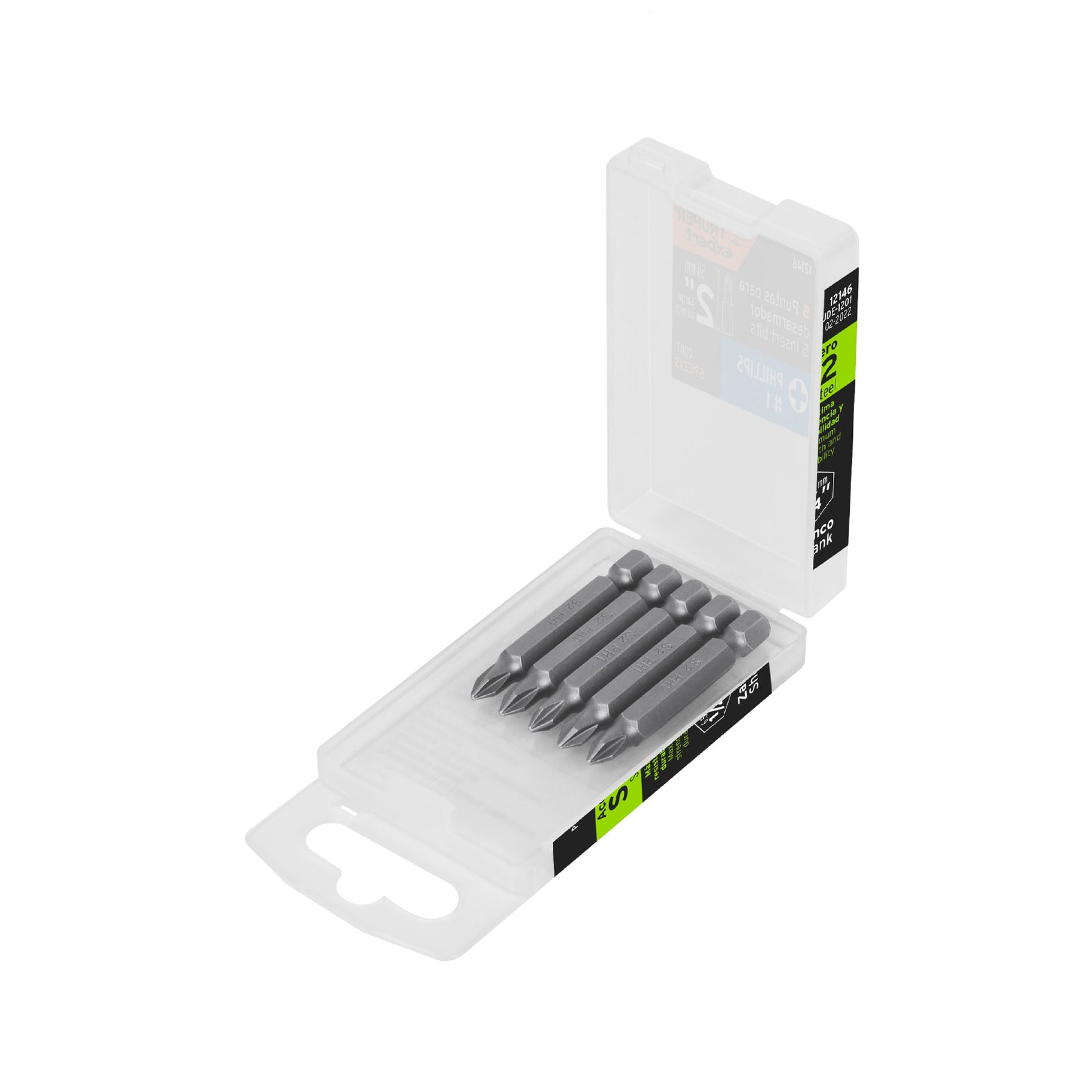 Puntas Cruz Phillips PH1 de 2" Pack 5 piezas