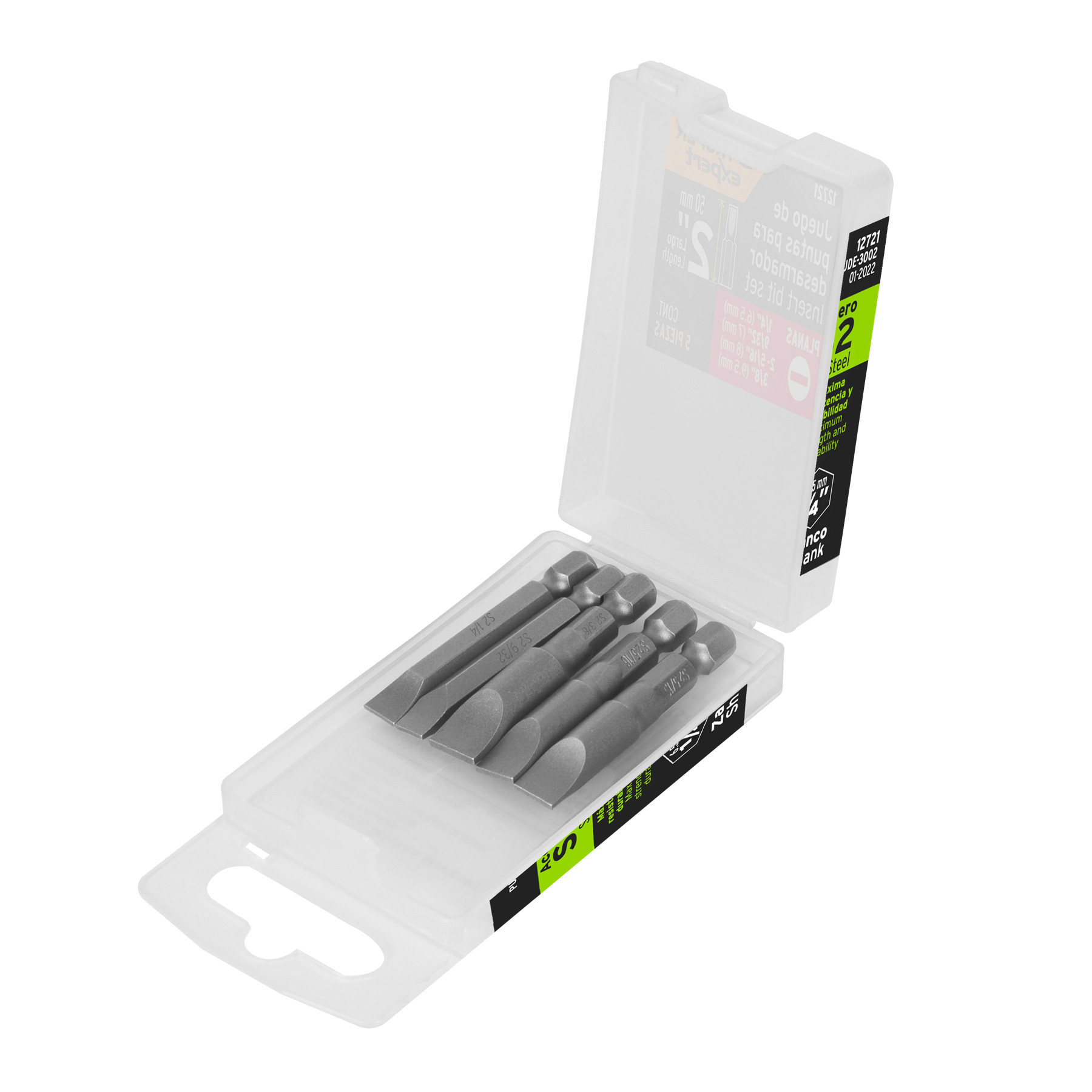 Pack de 5 Puntas planas combinadas Largo de 2"