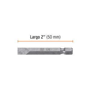 Pack de 5 Puntas planas de 1/4" Largo de 2"
