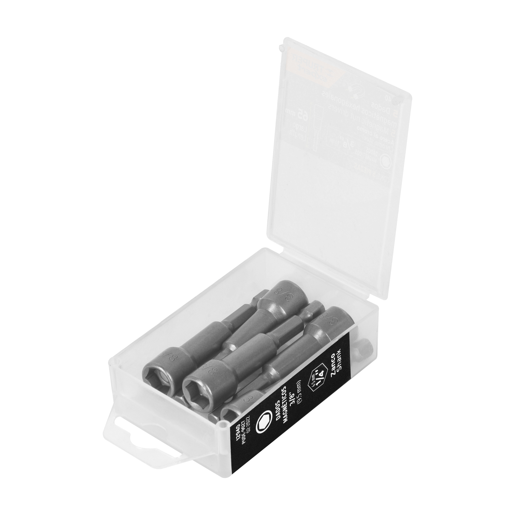 Juego dados magneticos 3/8" 5 piezas Para Taladro Truper