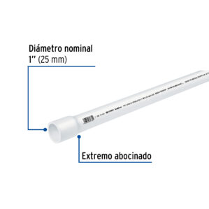 Tubo de PVC hidraulico cedula 40 1