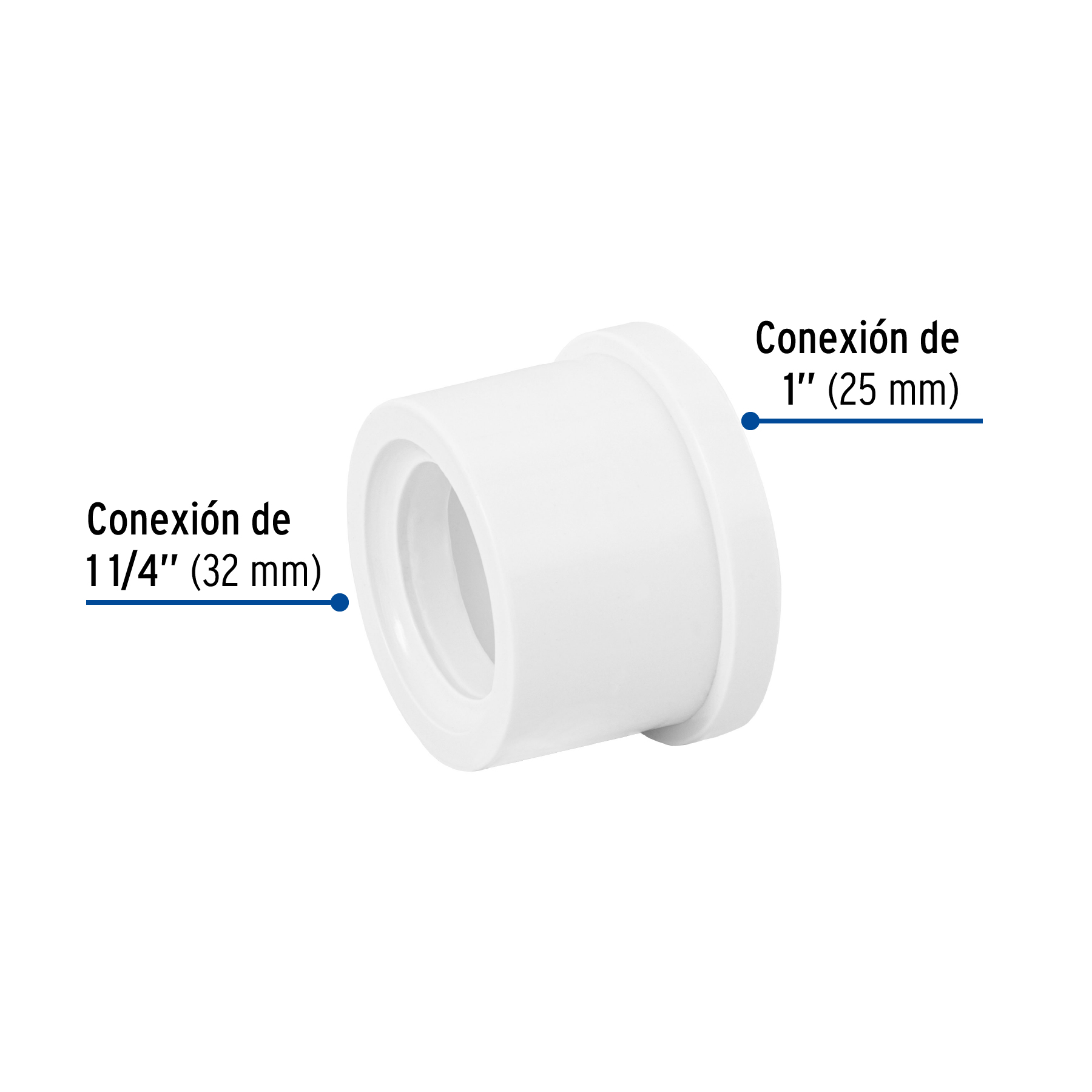 Reduccion bushing de PVC Hidraulico 1-1/4" x 1"