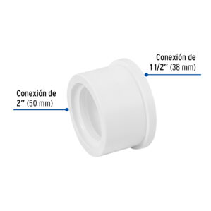 Reduccion bushing de PVC 2 x 1-1/2"
