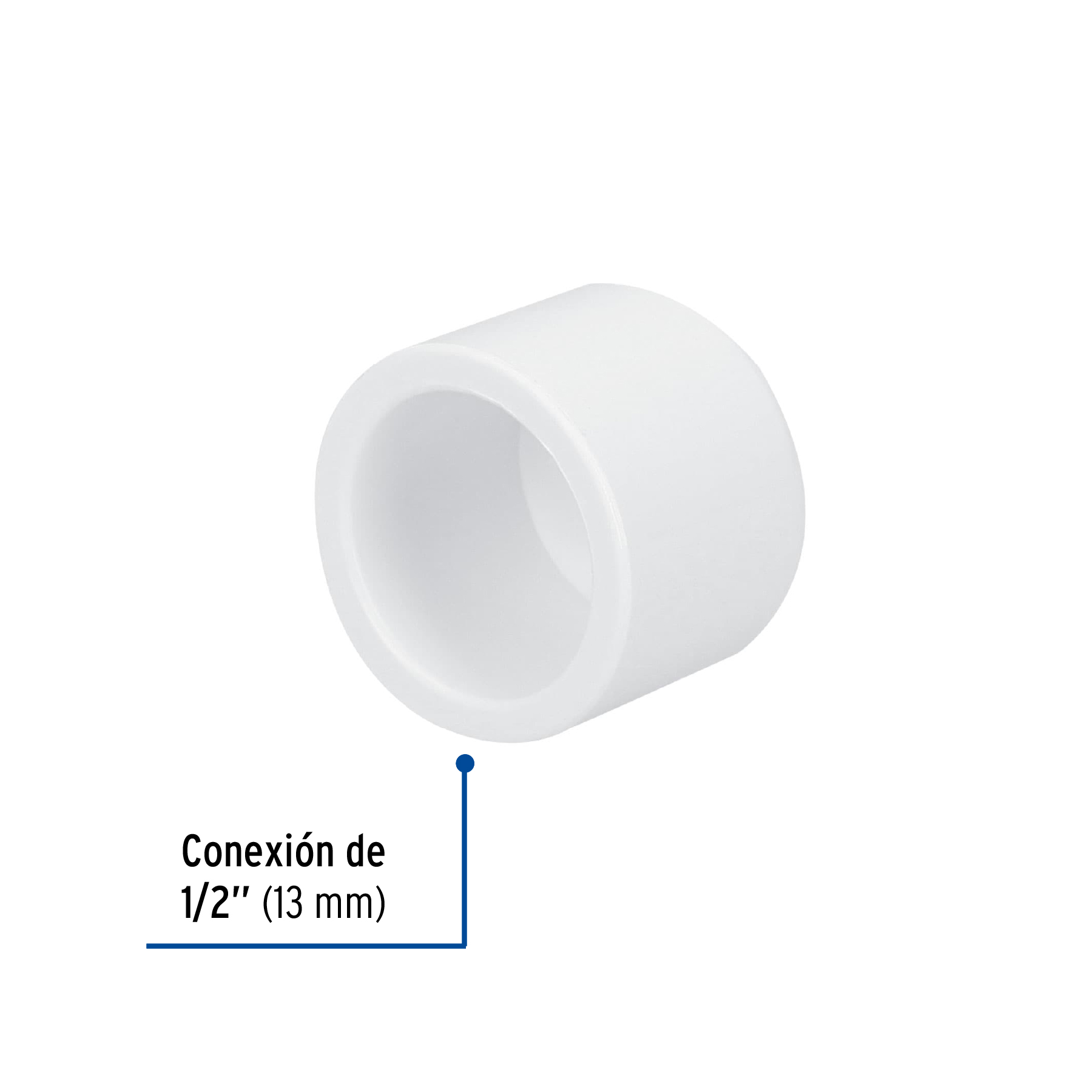 Tapon de PVC Hidraulico 1/2"