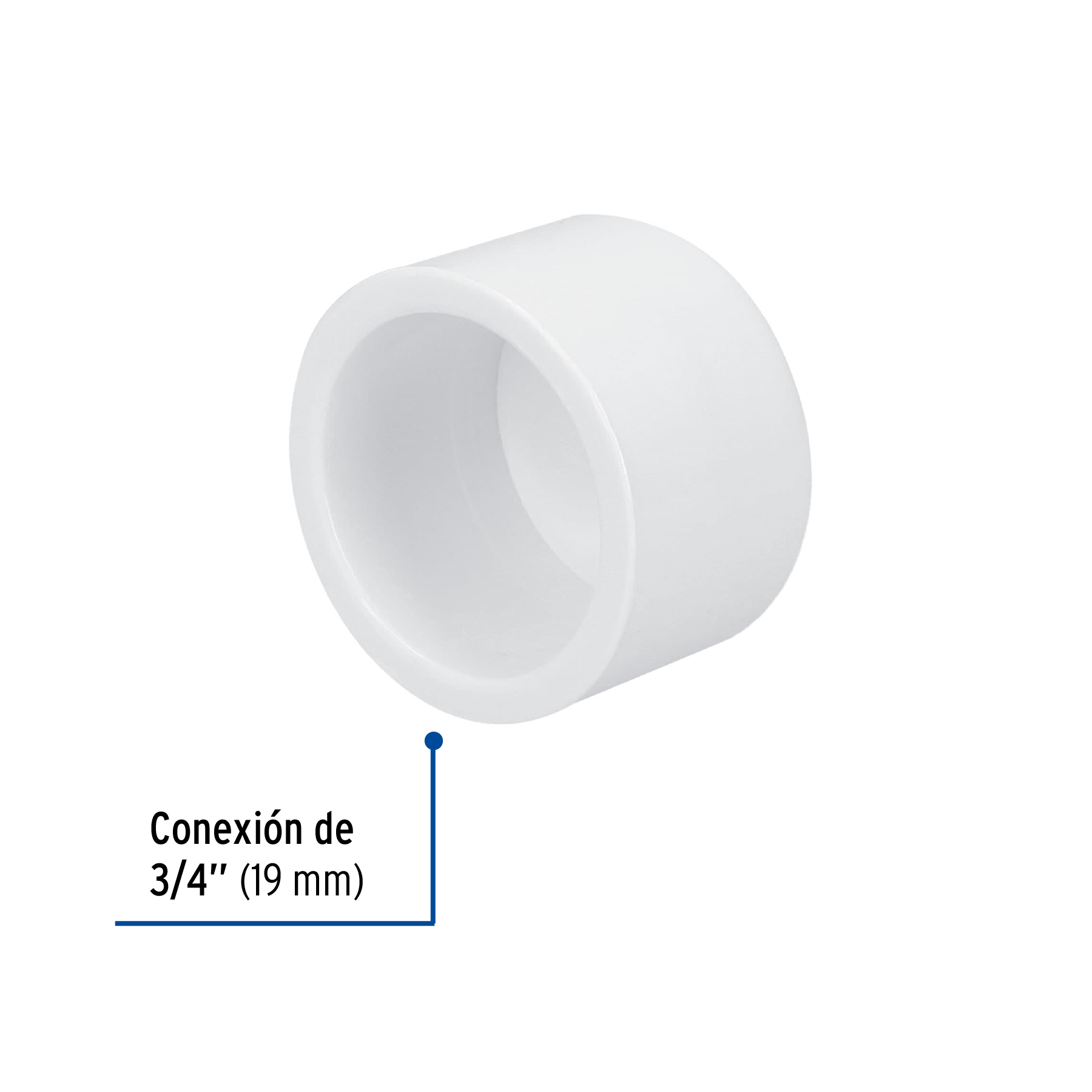 Tapon de PVC Hidraulico 3/4"