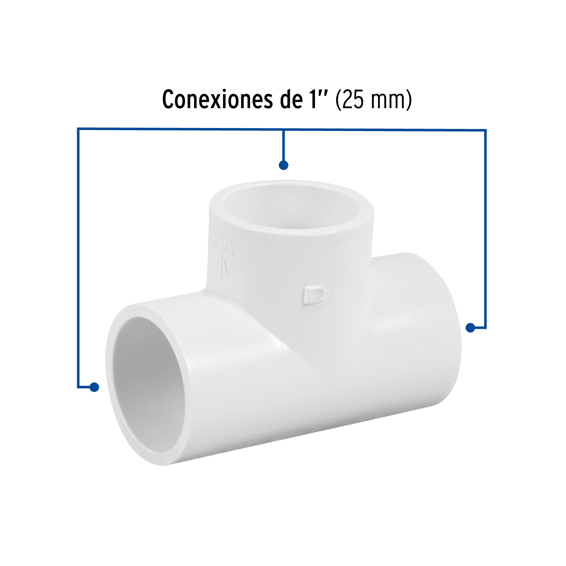 Tee sencilla de PVC Hidraulico 1"