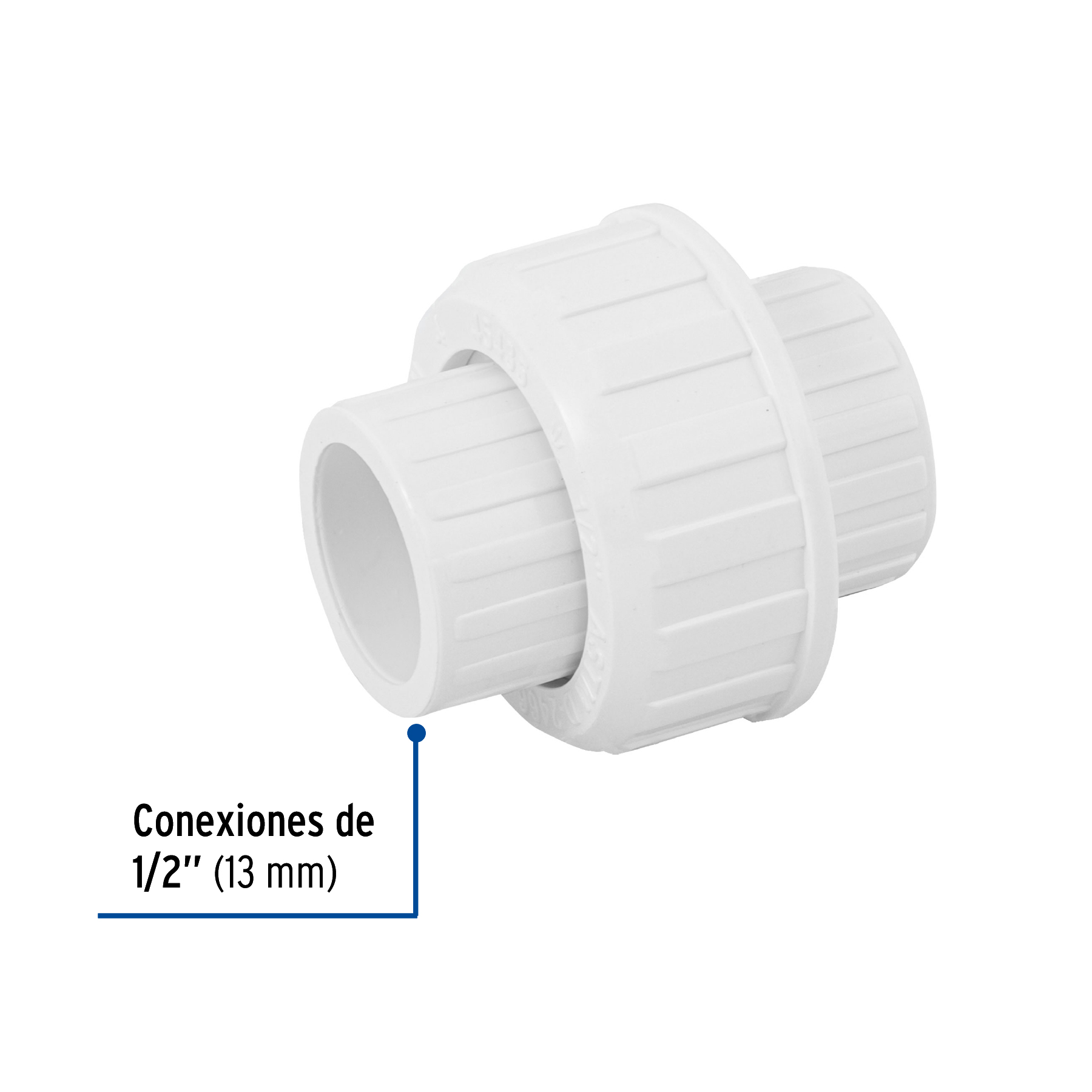 Tuerca union lisa de PVC Hidraulico 1/2"
