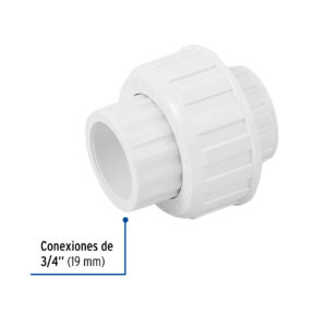 Tuerca union lisa de PVC Hidraulico 3/4