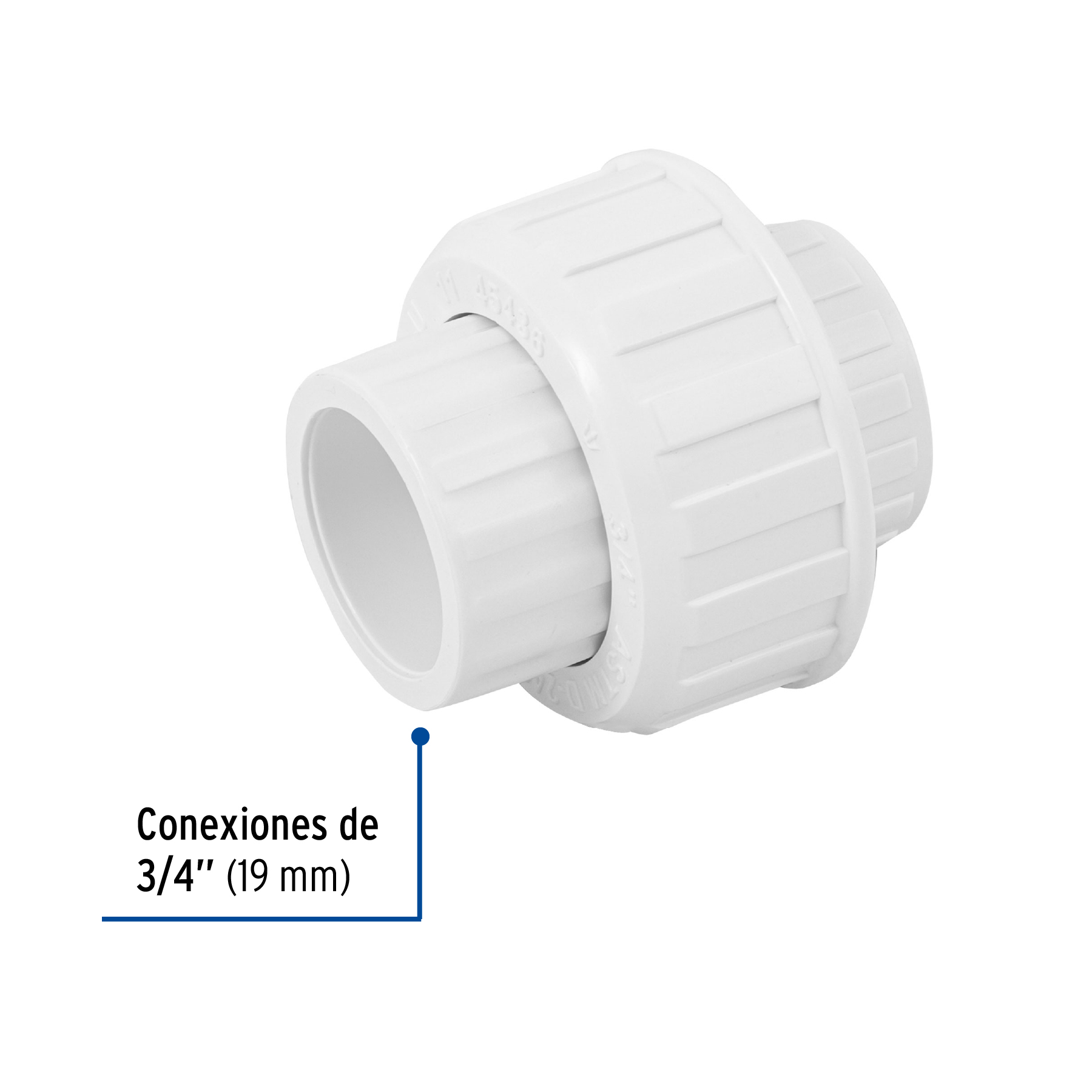 Tuerca union lisa de PVC Hidraulico 3/4"