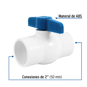 Llave de Paso Valvula de esfera de PVC Hidraulico 2