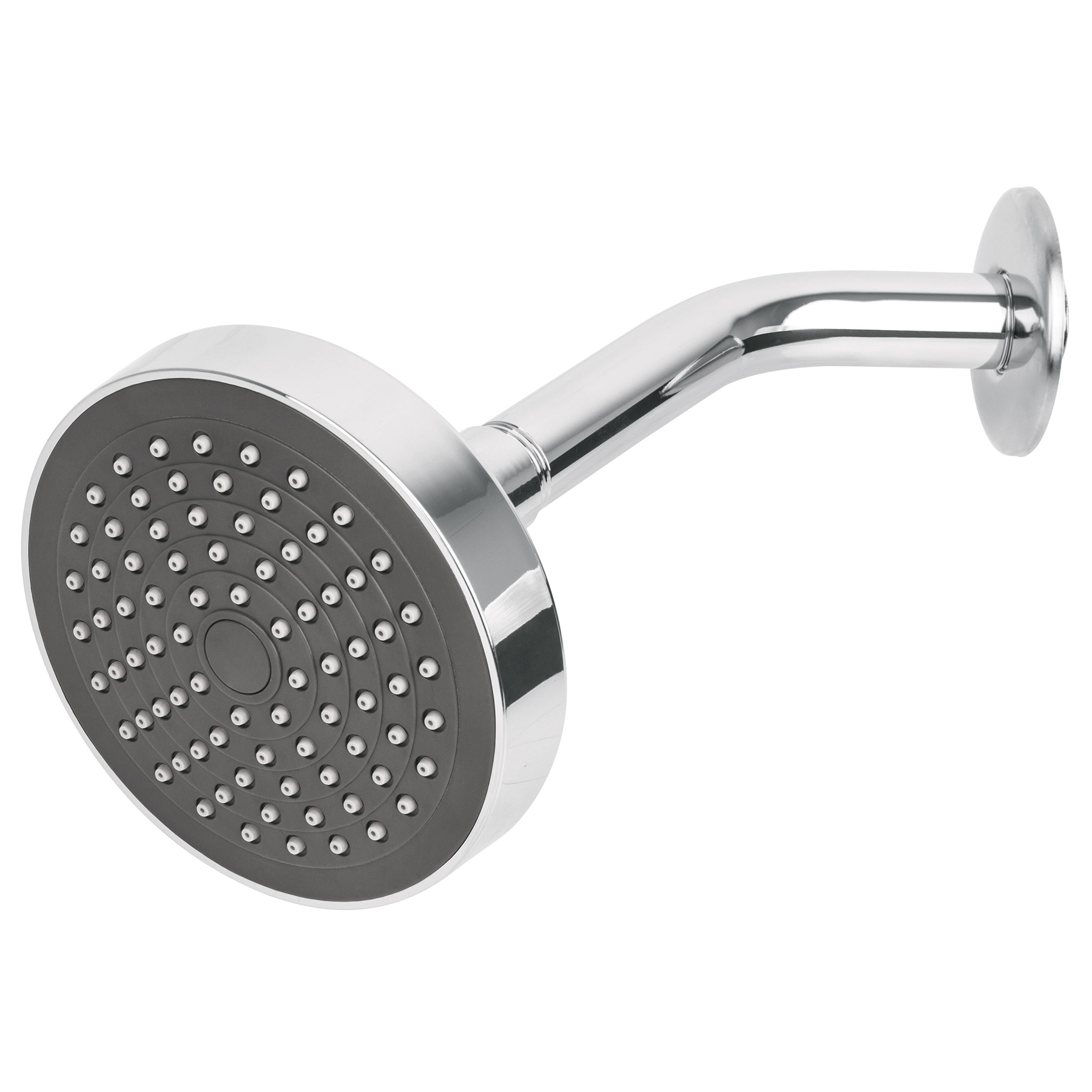 Regadera redonda ABS de 4-1/4" con brazo Basic