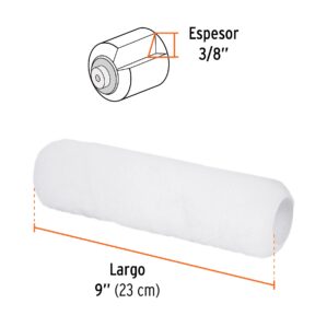 Repuesto rodillo para superficie lisa para pintar felpa 9x3/8
