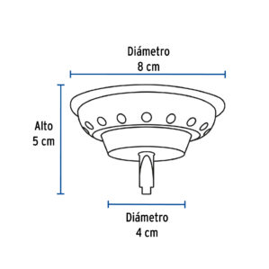Canastilla de acero inox para tarja contracanastas 3-1/2